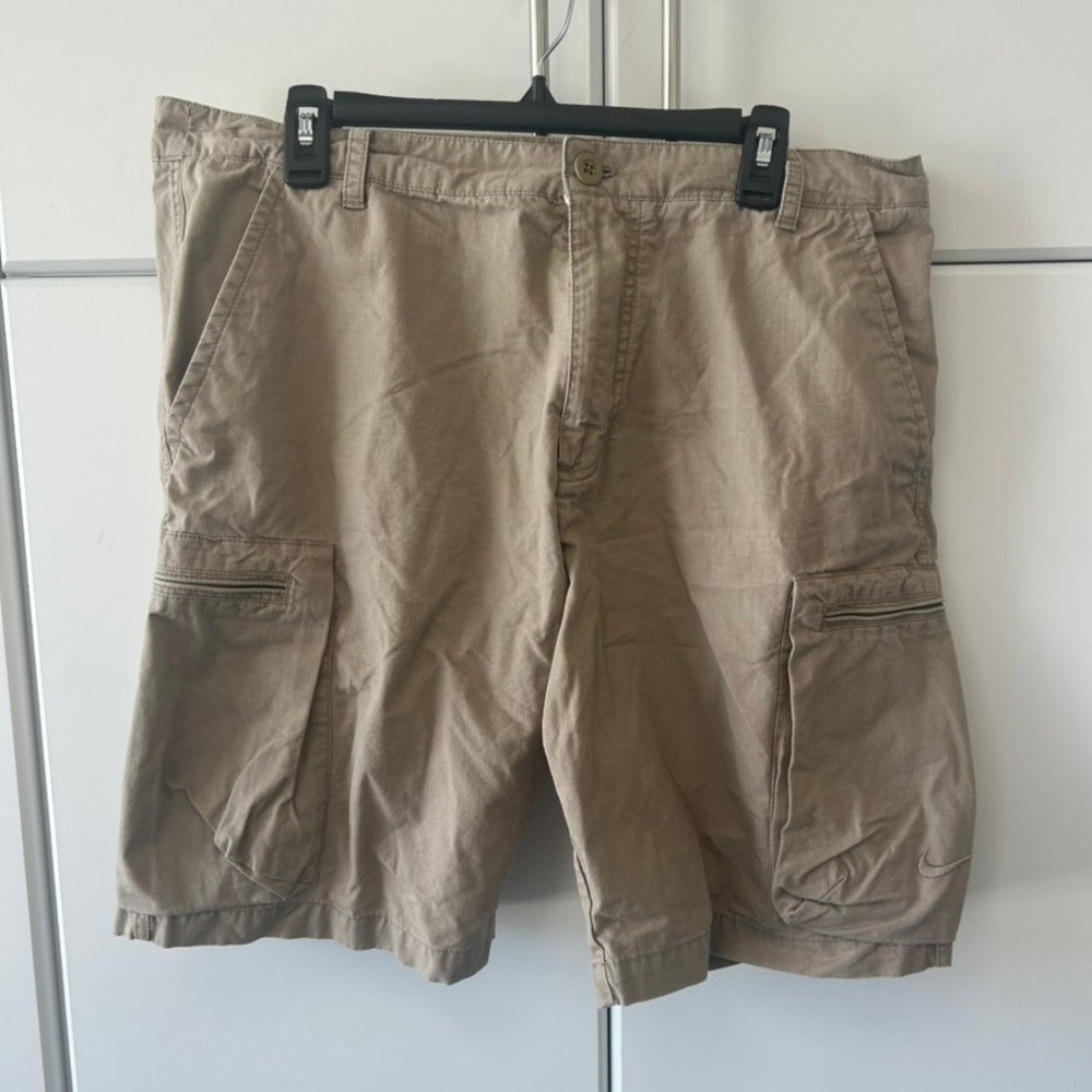 Nike Mens‎ Khaki Ripstop Cargo Shorts Tan Size 36 613644-235
